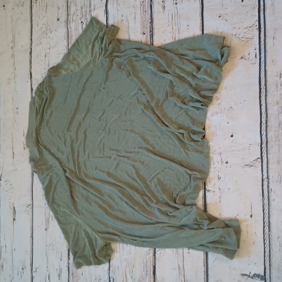 Slinky Brand Green Short Sleeve Open Cardigan Shrug 3X Made in U.S. - Picture 6 of 6